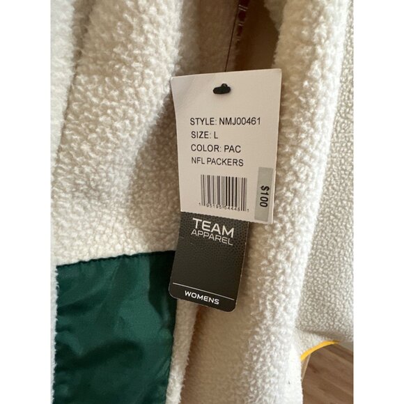 NFL Team Apparel Green Bay Packers Sherpa Fleece Hoodie Jacket SOLD - Picture 8 of 14